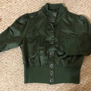 Army green bomber jacket